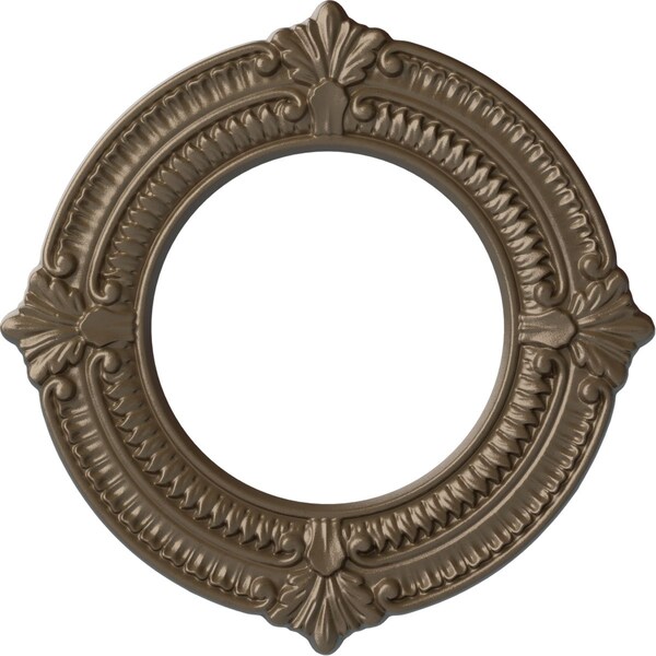 Ekena Millwork Benson Ceiling Medallion (Fits Canopies up to 6 1/8"), 11 1/8"OD x 6 1/8"ID x 5/8"P, Warm Silver CM11BNWSS - main